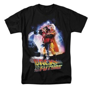Back‎ to the Future Marty McFly Doc Brown Graphic T-Shirt Black Mens XL NWT